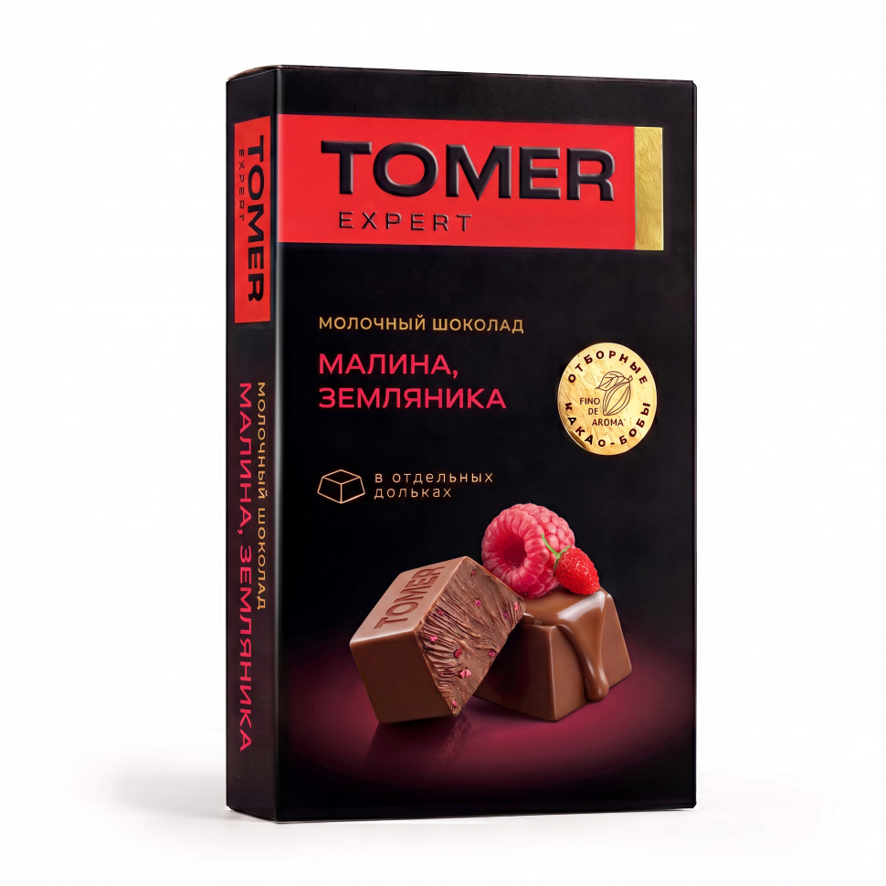  Фабрика Томер   Молочный шоколад Малина-Земляника, 90г  в Кимрах