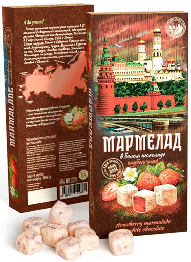 №2 Сладарт Мармелад Клубничный в белом шоколаде, 150г   в Кимрах